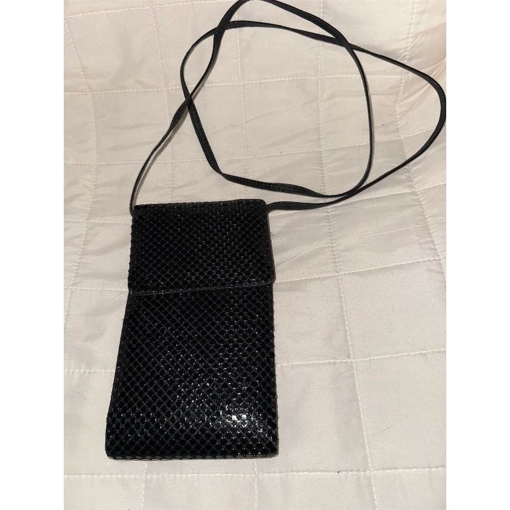 Verdusa Women's Black cell phone Mesh Crossbody Evening Bag Party Cocktail bling